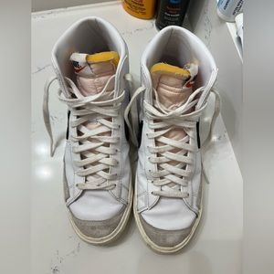 Nike White and Gray Women's Sneakers